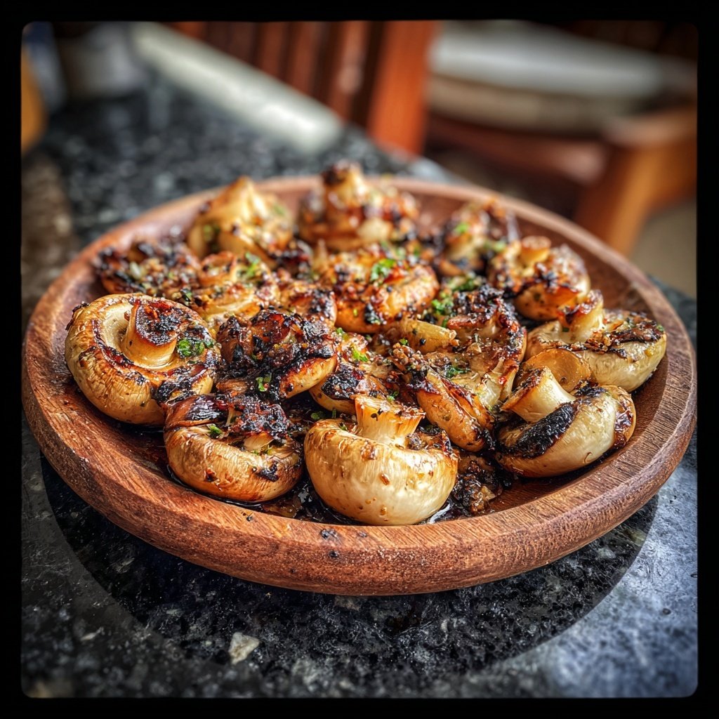 Knoblauch Champignons Als Grill Beilage