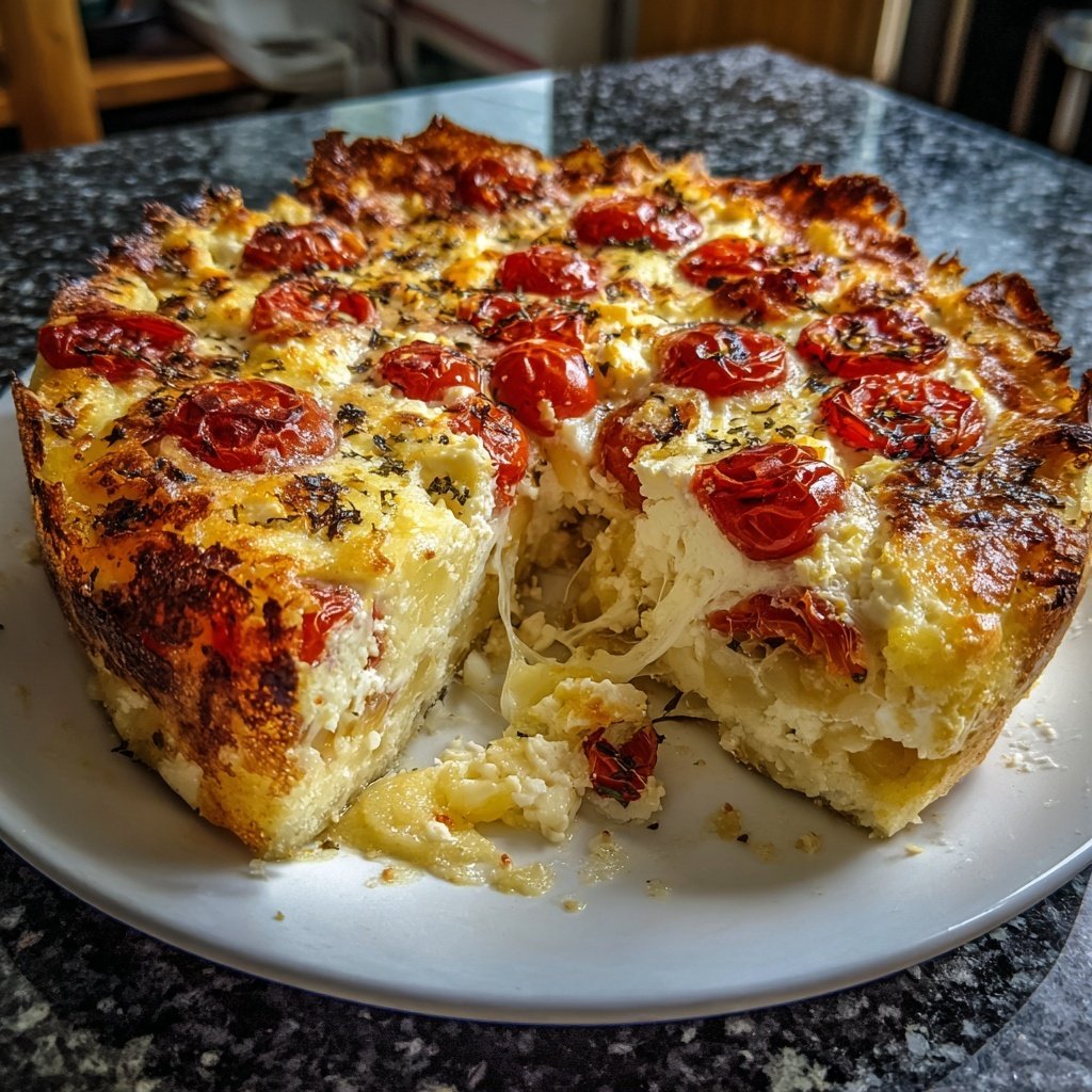 Nudelauflauf mit Tomaten und Feta