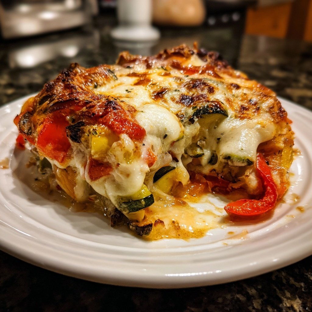 Abendessen mit Gemüseauflauf