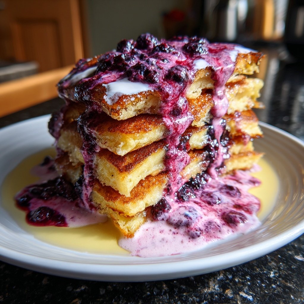 Pfannkuchen mit Heidelbeerquark