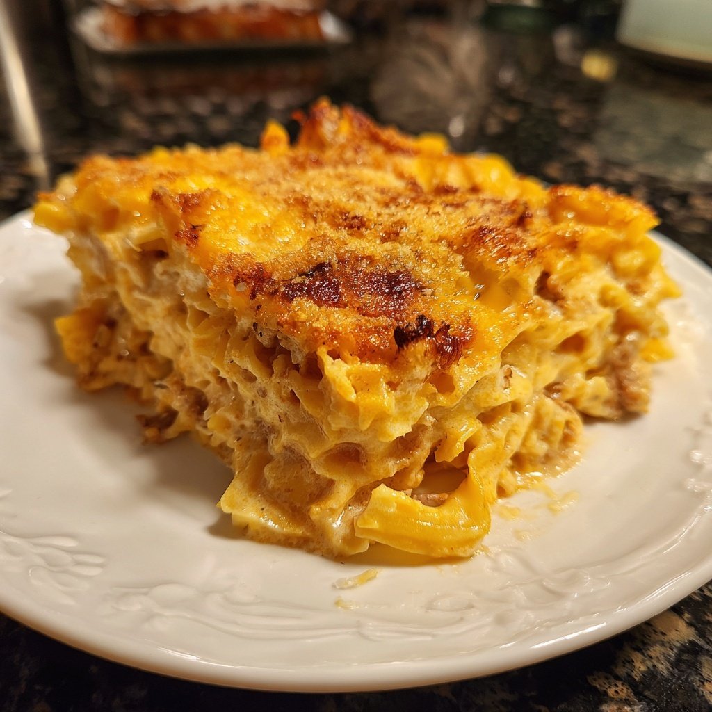 Nudelauflauf mit Sahnesauce