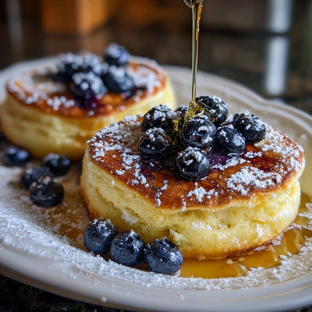 Pfannkuchen mit Heidelbeeren