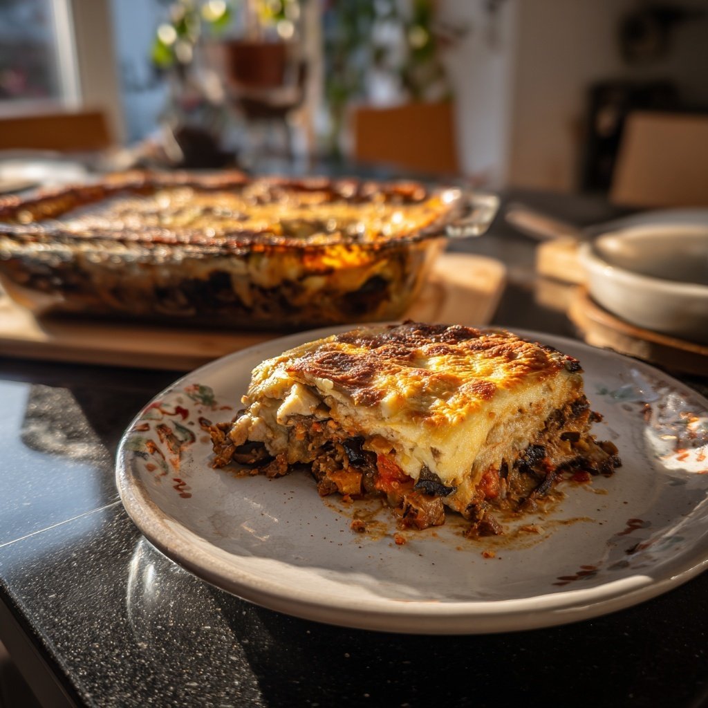 Vegetarische Moussaka mit Auberginen