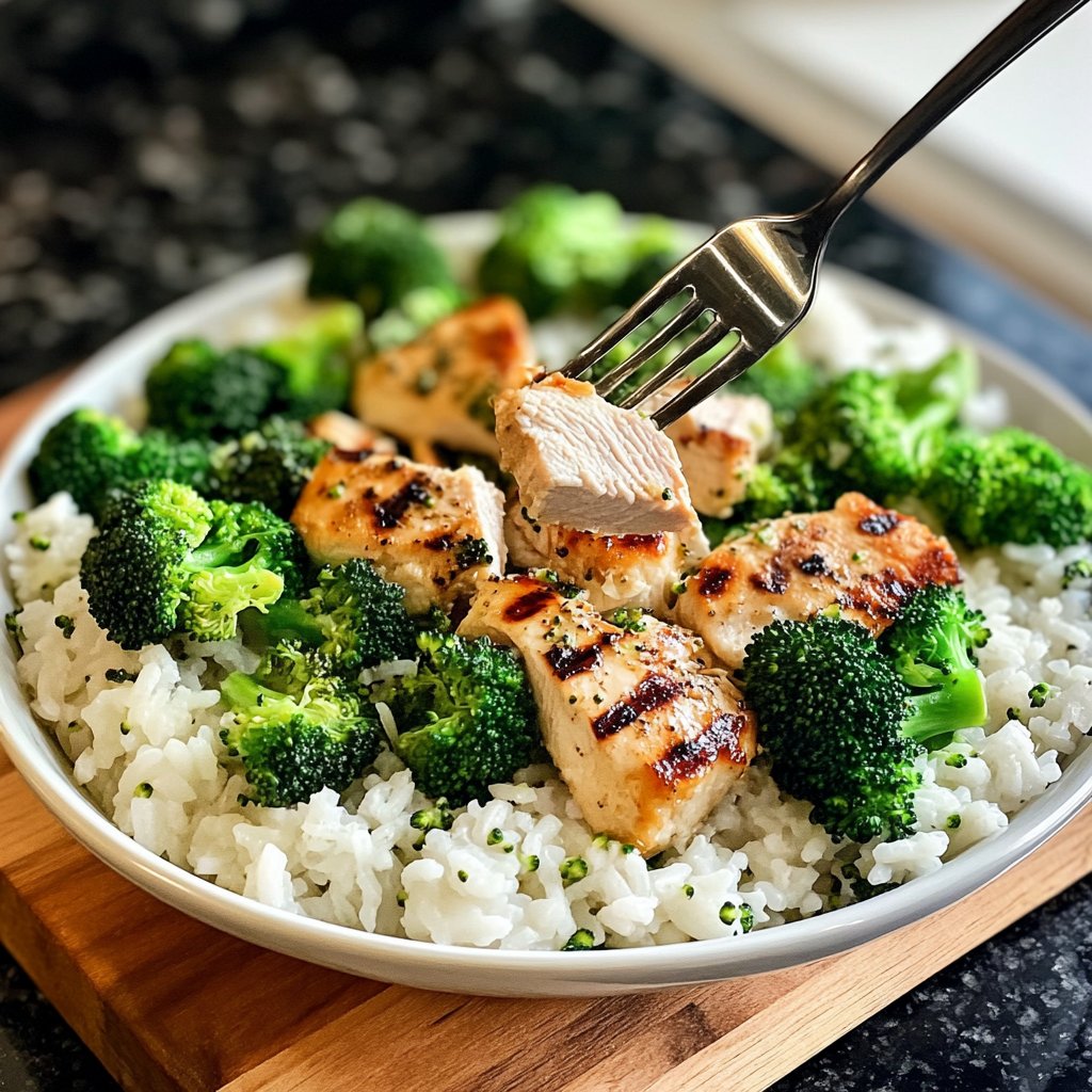 High Protein Bowl mit Reis und Hähnchen