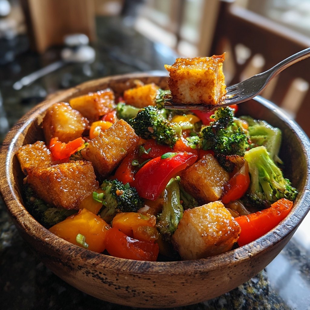 Kalorienarme Gemüsepfanne Mit Tofu