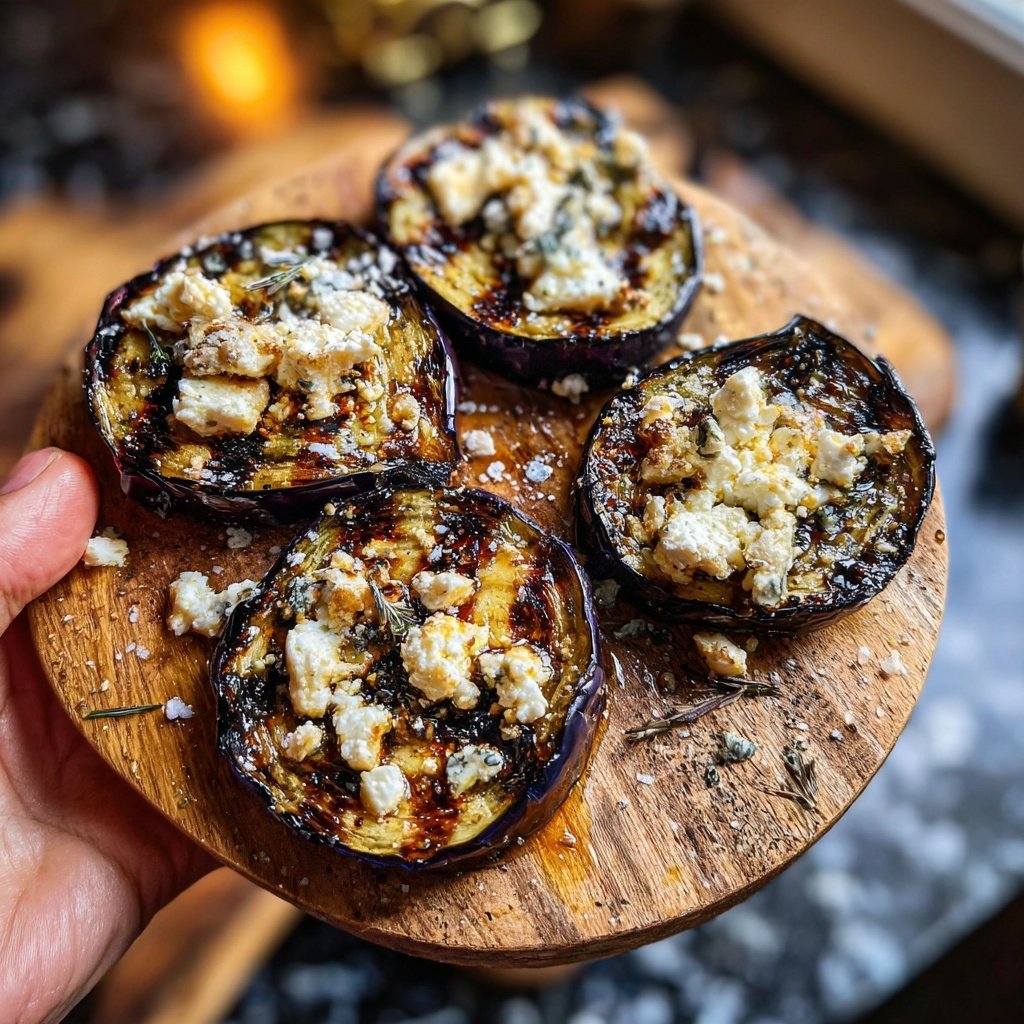 Gegrillte Auberginen Mit Feta